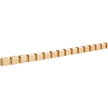 Hardware Resources Alder, 96" L, 5/8" H, Unfinished DEN8ALD